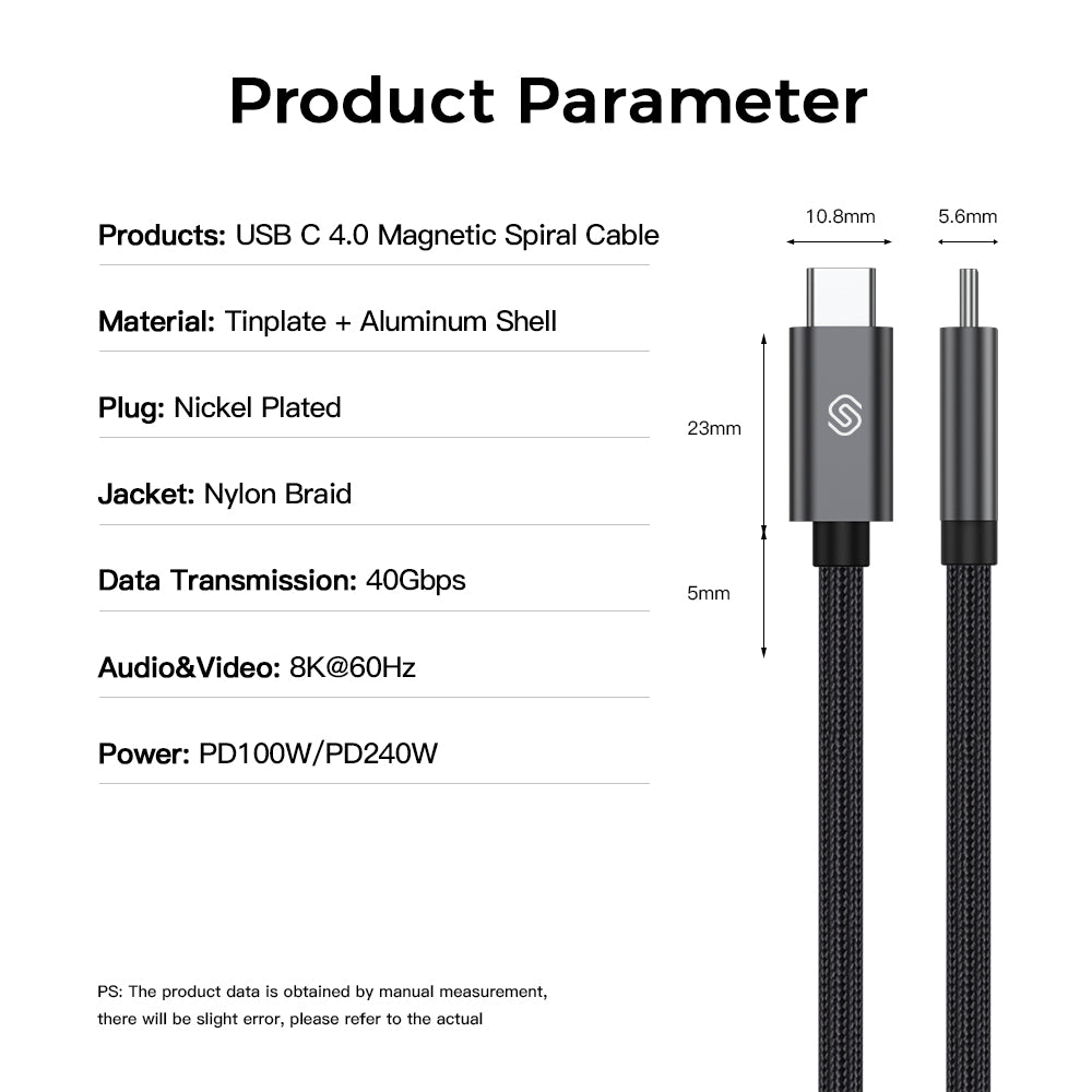 MagCable USB4 | USB-C to USB-C 100W (1m/3.3ft)