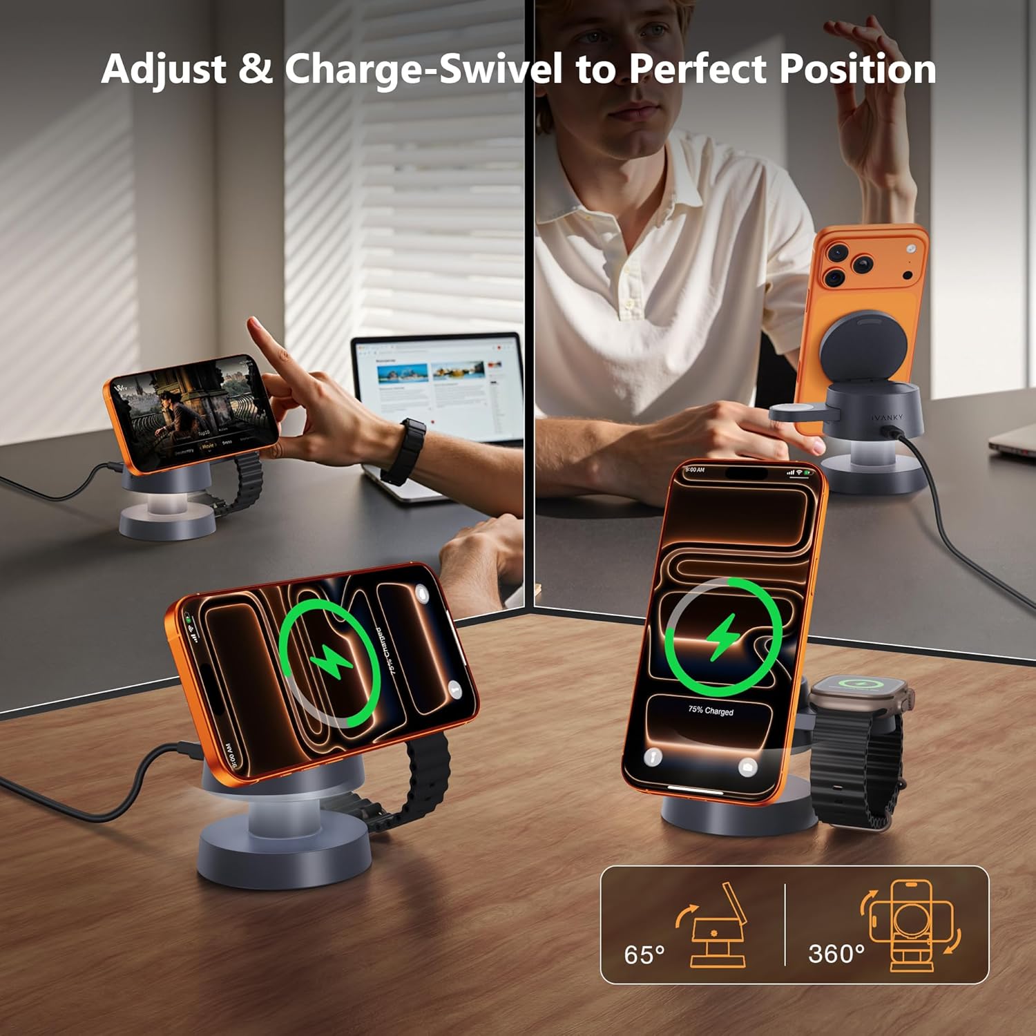 MagMush | 4-in-1 Magnetic Wireless Charger with Night Light