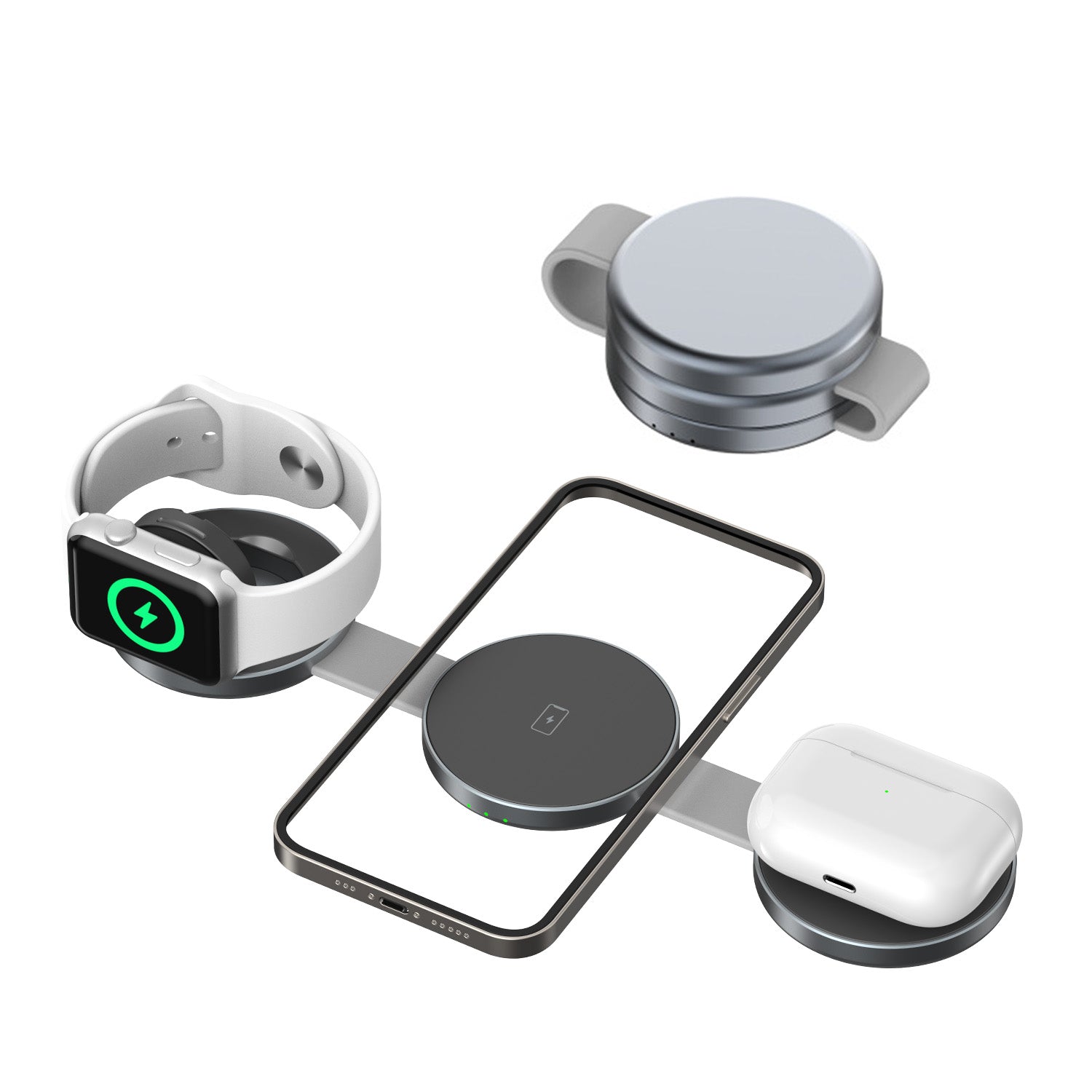 FlipGo | 3-in-1 Portable Magnetic Wireless Charger(Qi2 Certified)