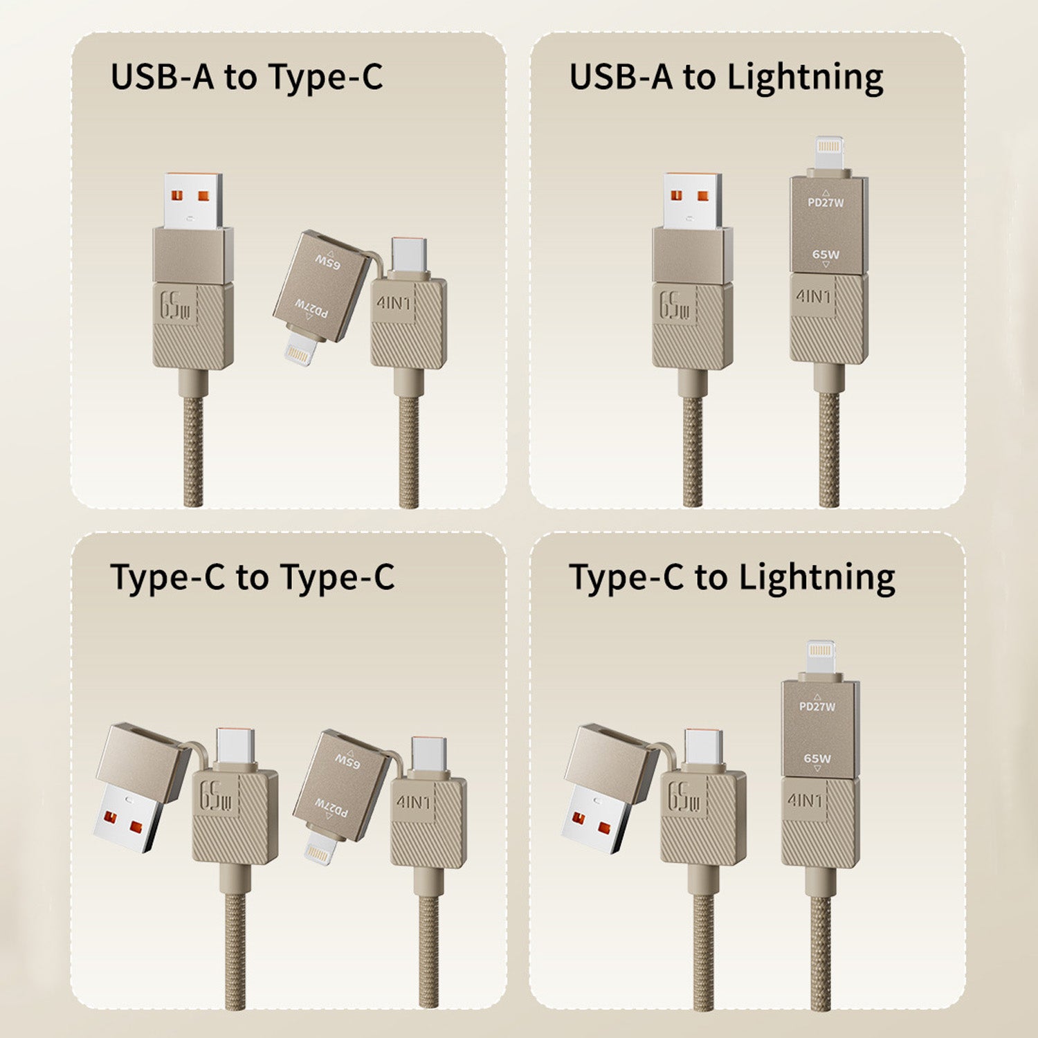 MagCable Max | 4-in-1 Magnetic Travel Cable 65W (1m/3.3ft)