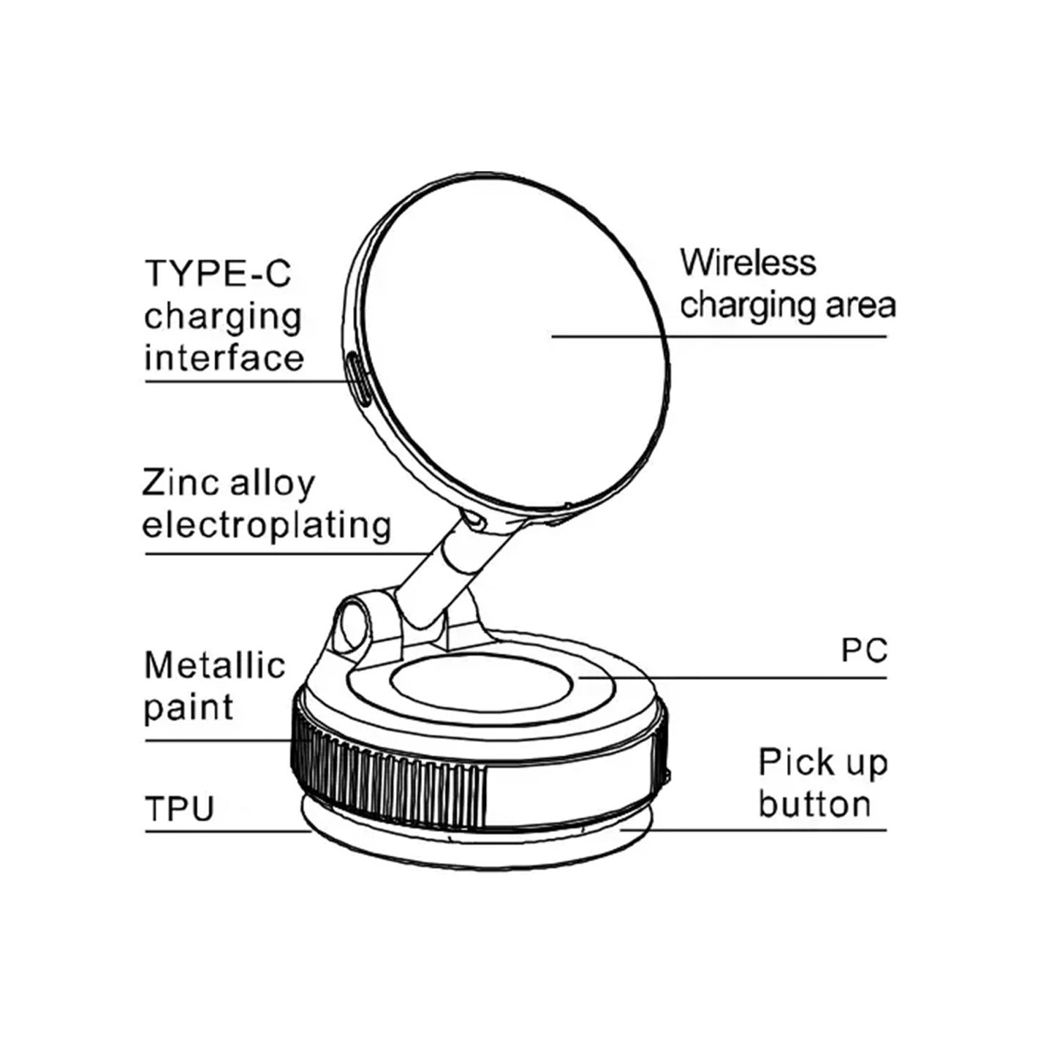 MagLock | 15W Magnetic Wireless Car Charger