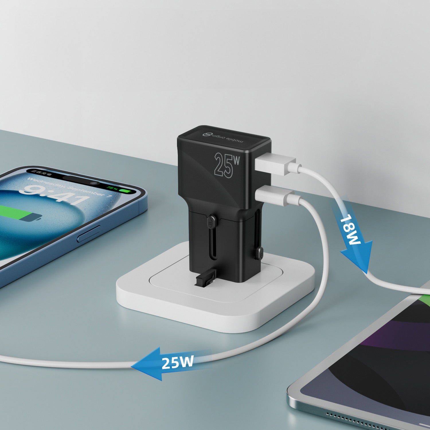 ChargeMini | 4-in-1 Pocket Travel Charger EU/US/UK/AU 25W