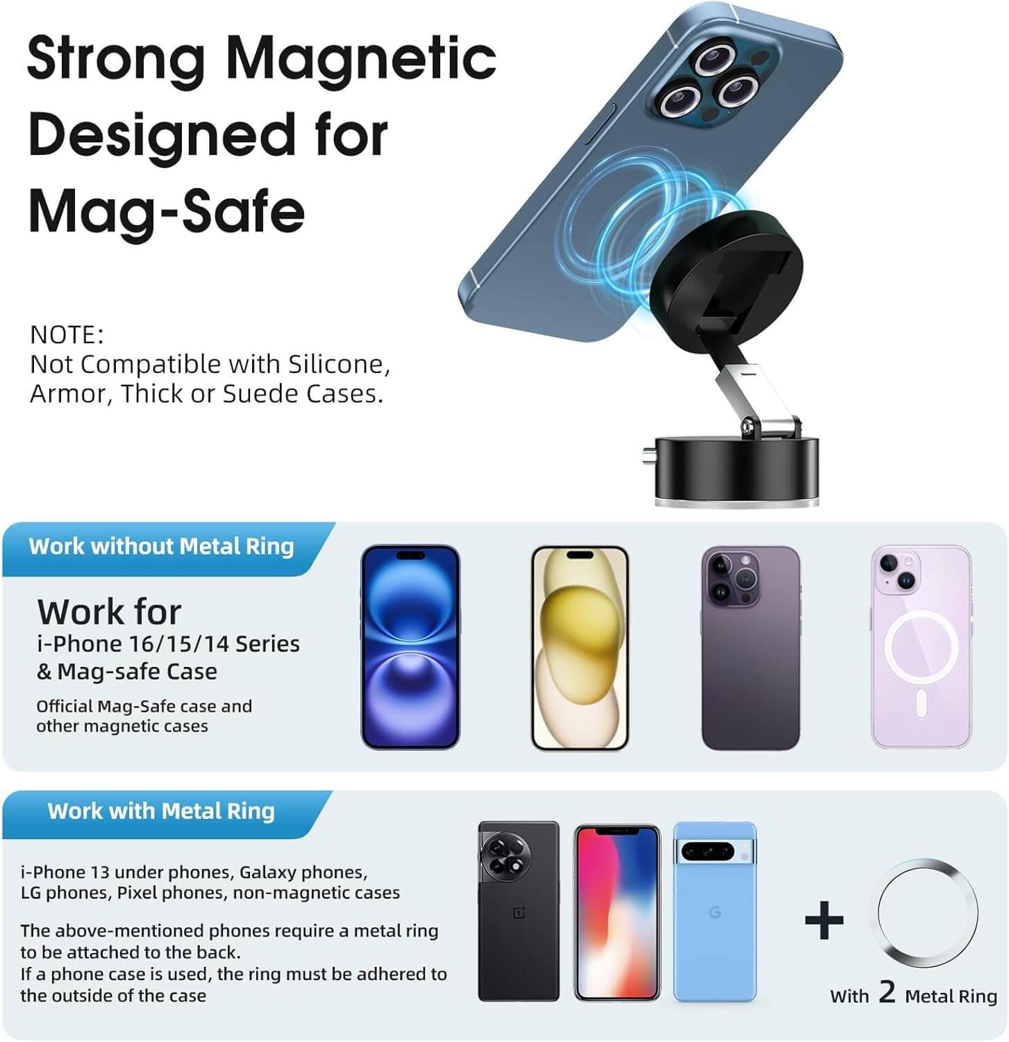 SKEGIC Magnetic Vacuum Car Mount