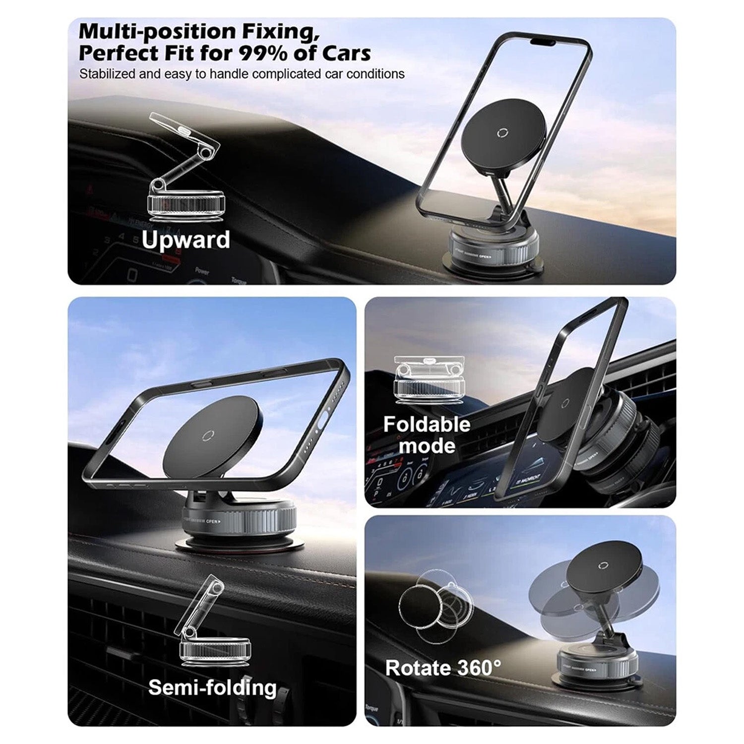 MagLock | 15W Magnetic Wireless Car Charger