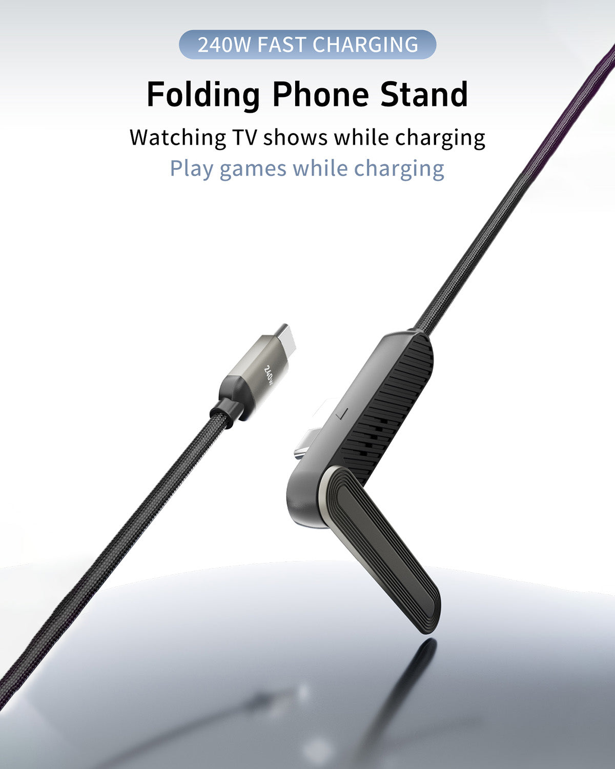 KickCable 3.0 | 2-in-1 Stand Charging Cable (1.5m/4.9ft)