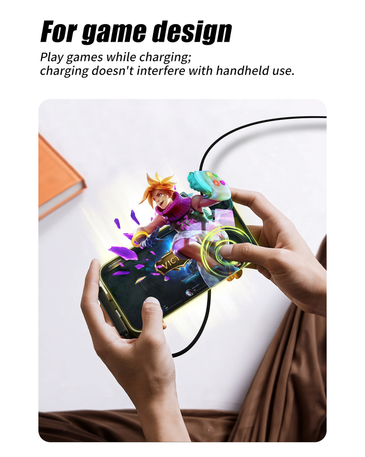 KickCable 3.0 | 2-in-1 Stand Charging Cable (1.5m/4.9ft)