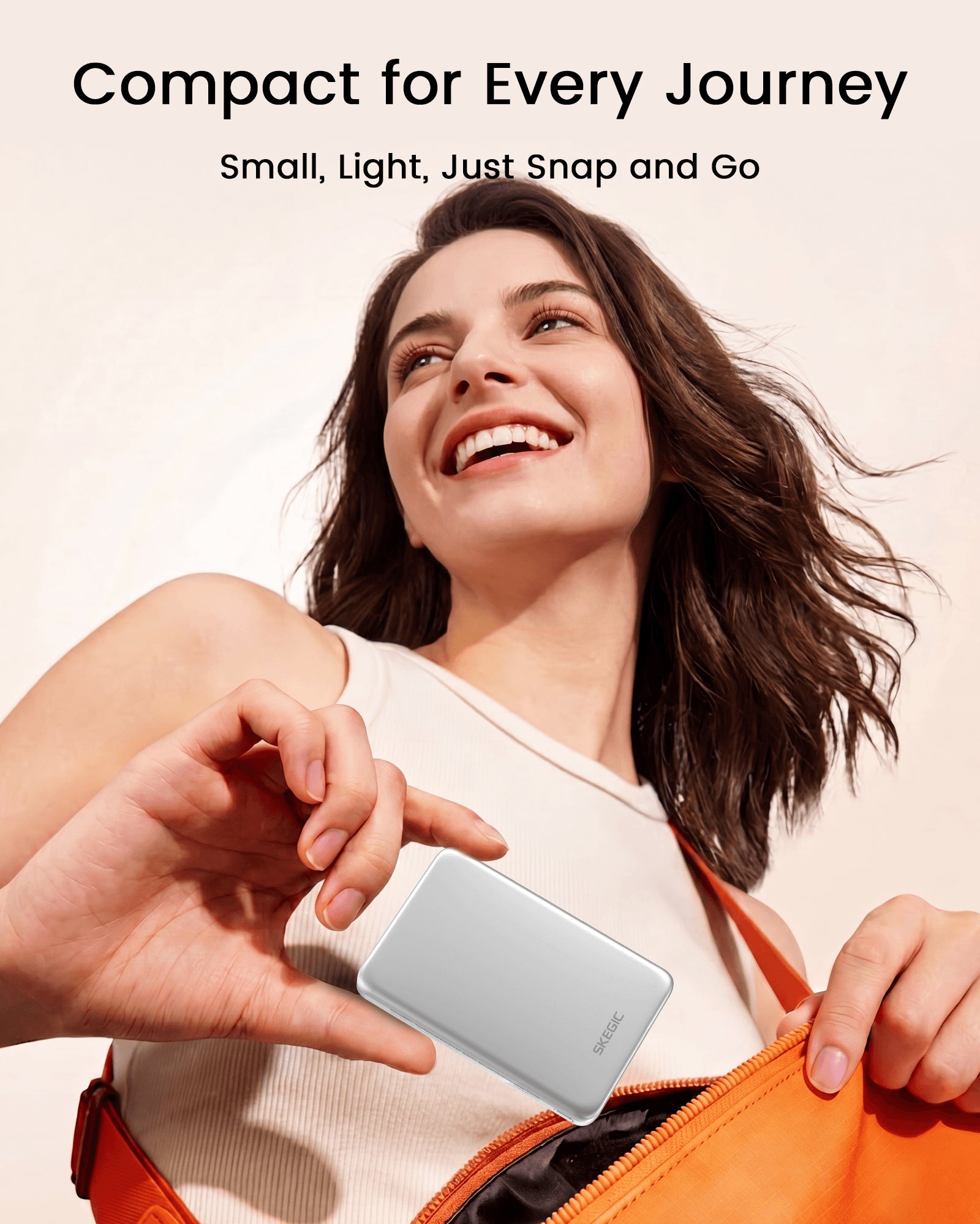 SKEGIC MagAero Air Magnetic Power Bank (5000mAh, Qi2 25W)