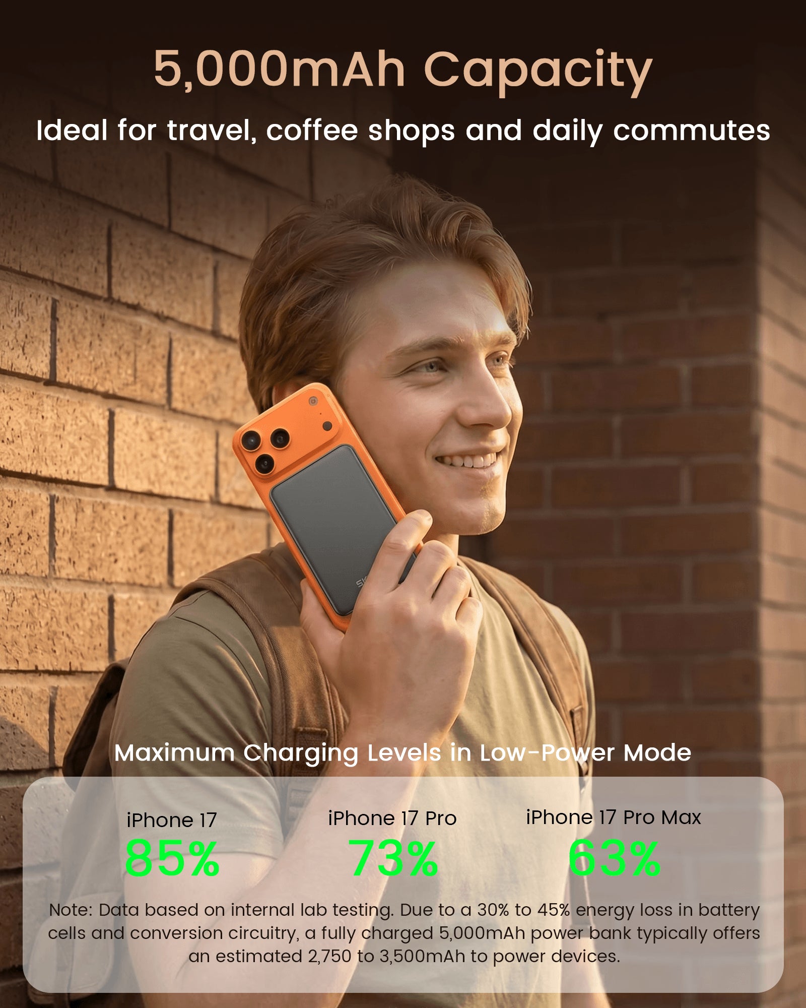 SKEGIC MagAero Air Magnetic Power Bank (5000mAh, Qi2 25W)