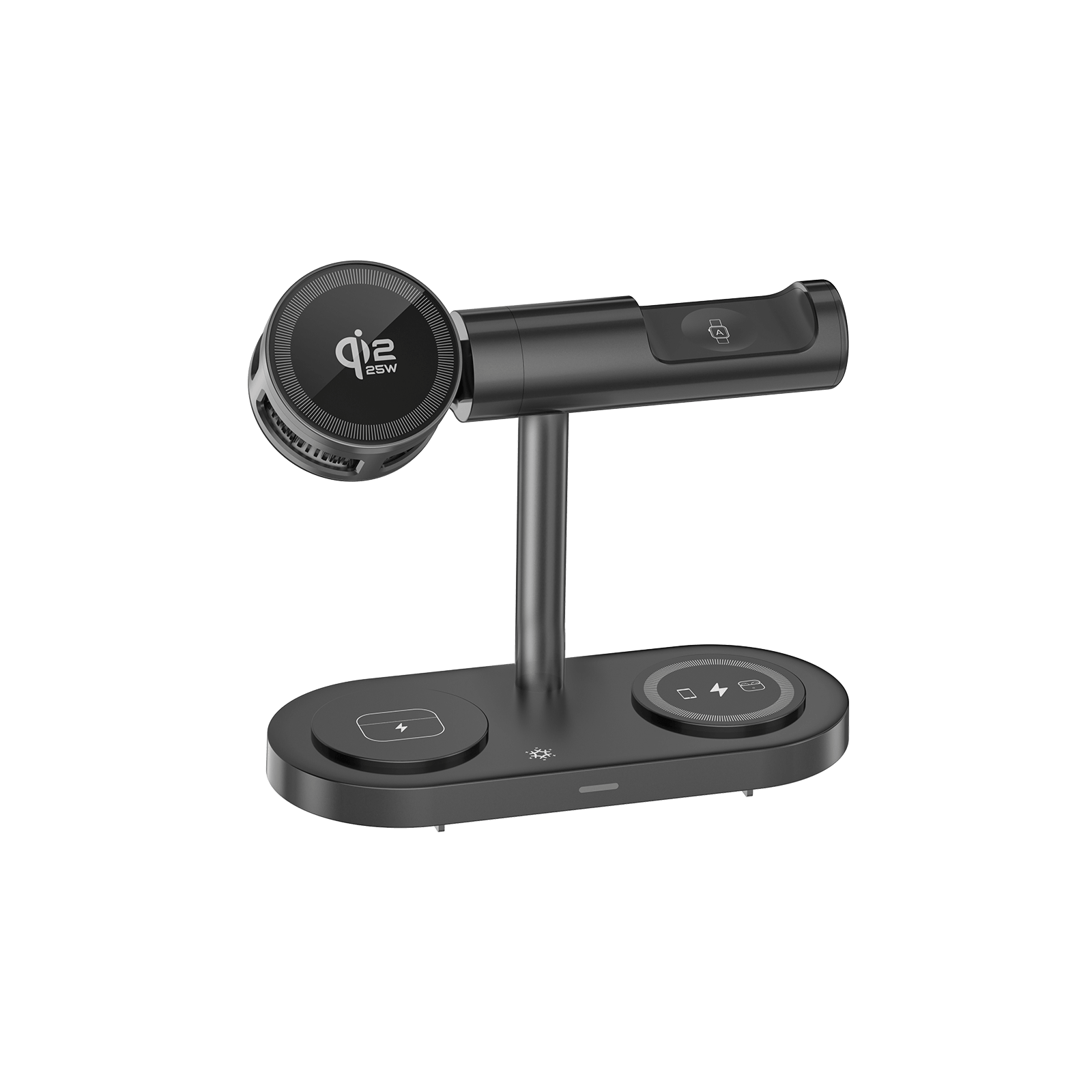SKEGIC AirCool 4-in-1 Magnetic Wireless Charging Stand with Night Light (Qi2 25W, MagSafe-Compatible)