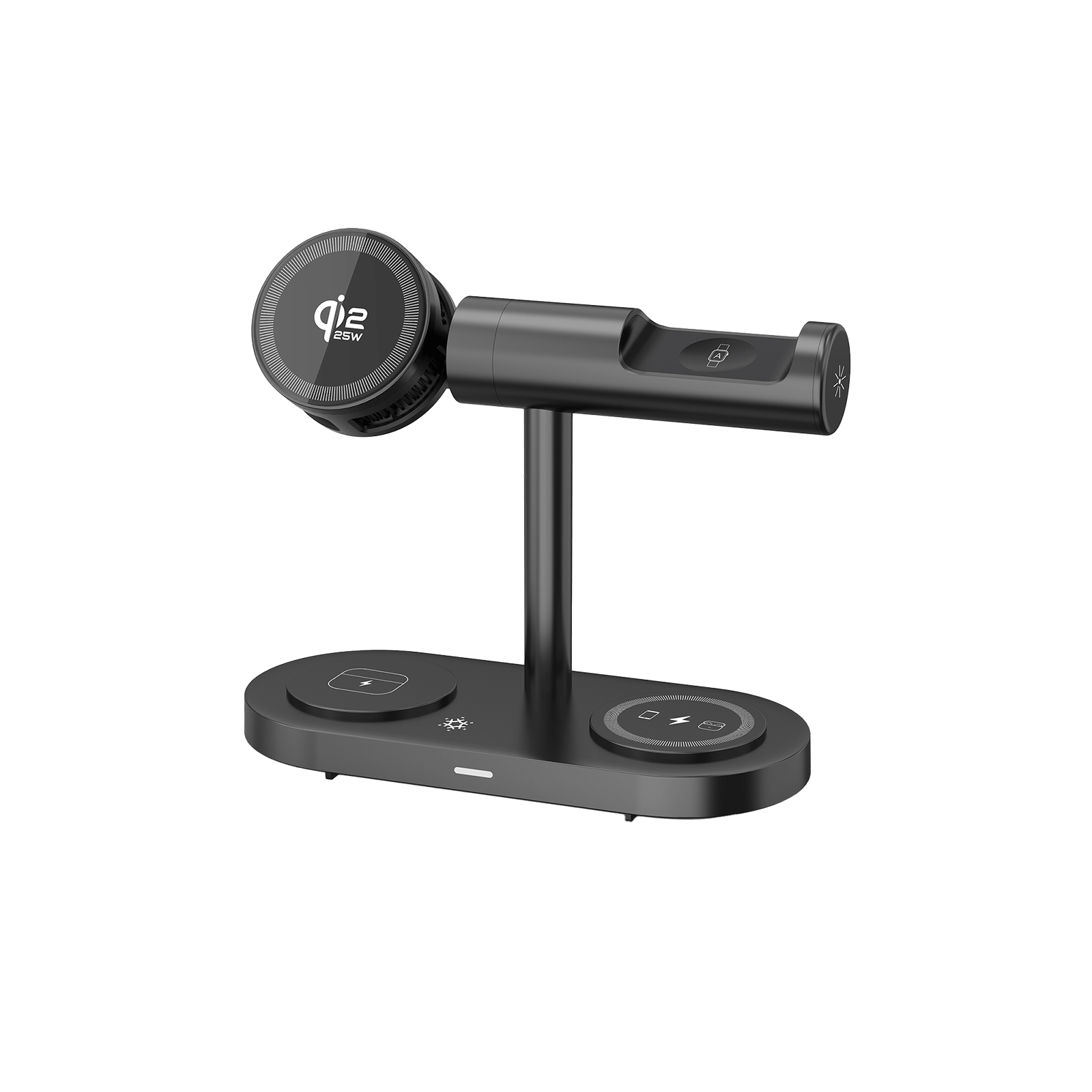 SKEGIC AirCool 4-in-1 Magnetic Wireless Charging Stand with Night Light (Qi2 25W, MagSafe-Compatible)