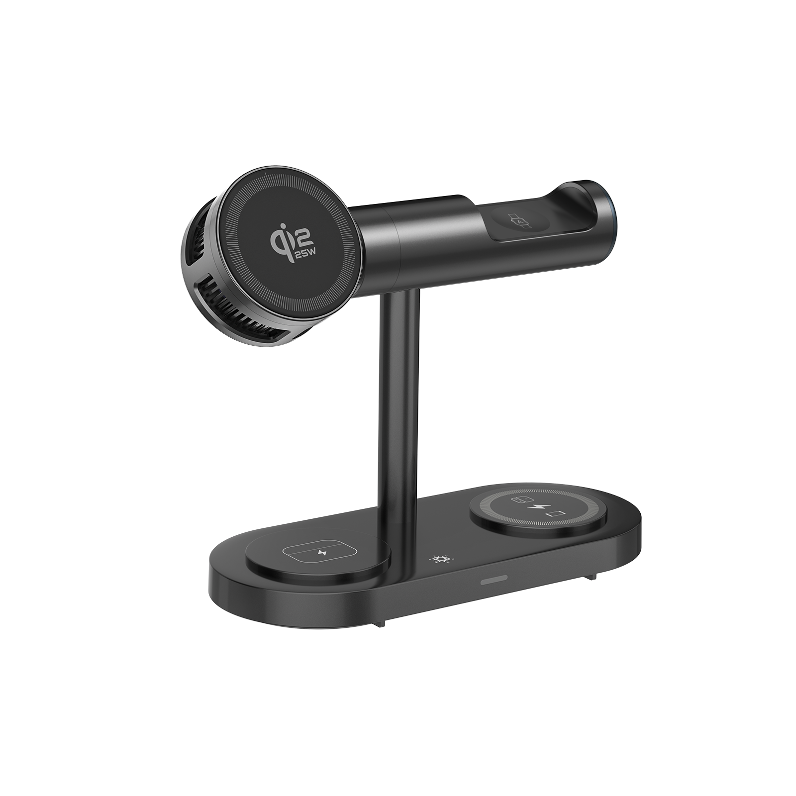 SKEGIC AirCool 4-in-1 Magnetic Wireless Charging Stand with Night Light (Qi2 25W, MagSafe-Compatible)