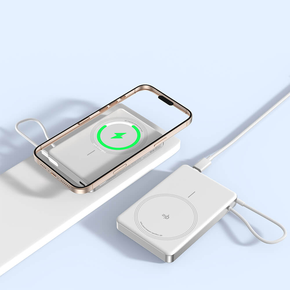 SKEGIC MagFold Magnetic Wireless Power Bank (10000mAh, Qi2 15W, MagSafe-compatible)