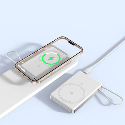 SKEGIC MagFold Magnetic Wireless Power Bank (10000mAh, Qi2 15W, MagSafe-compatible)
