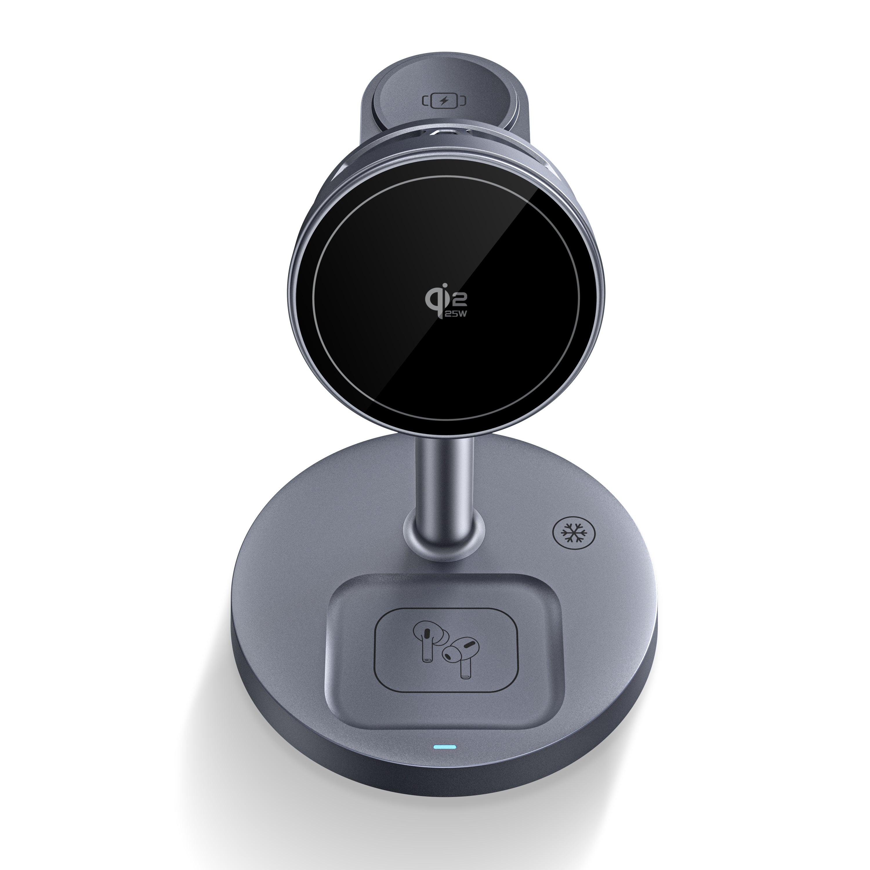 SKEGIC AirCool 3-in-1 Magnetic Wireless Charging Stands (Qi2 25W, MagSafe-Compatible)
