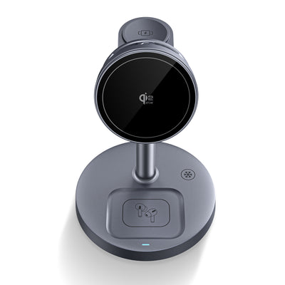 SKEGIC AirCool 3-in-1 Magnetic Wireless Charging Stands (Qi2 25W, MagSafe-Compatible)