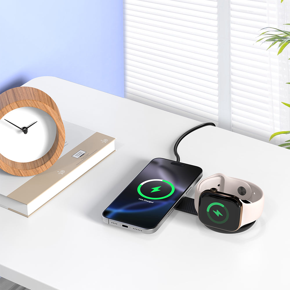 FlipGo | 2-in-1 Portable Magnetic Wireless Charger(Qi2 Certified)