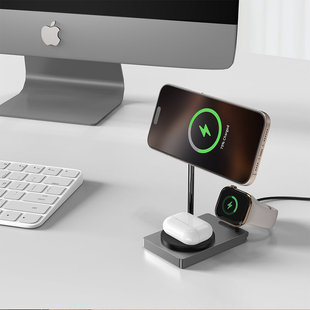 MagStand | 3-in-1 Wireless Charging Stand (Qi2 Certified)