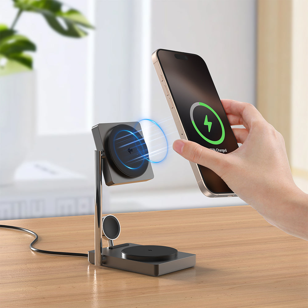 MagStand | 3-in-1 Wireless Charging Stand (Qi2 Certified)