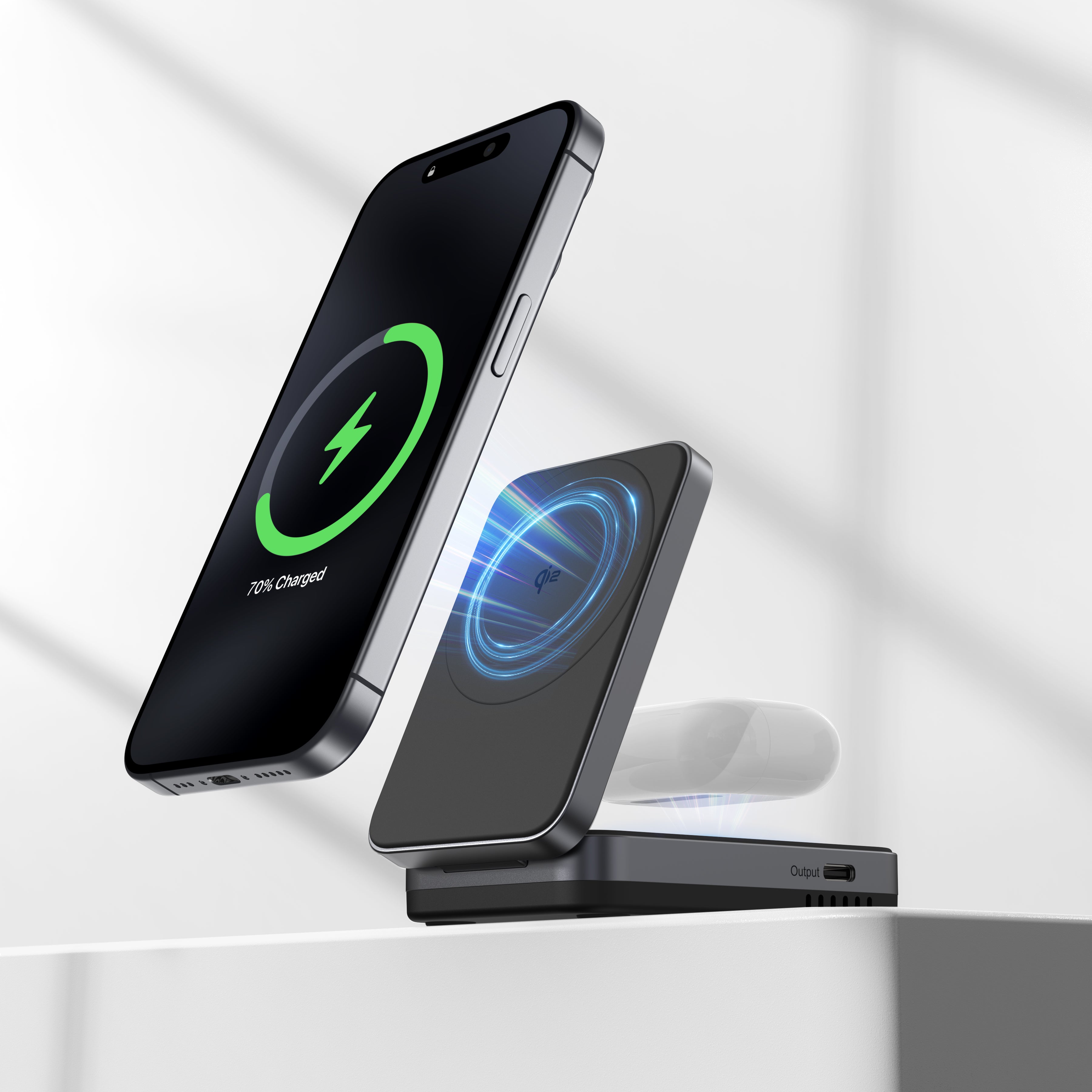 Flexi | 2-in-1 Magnetic Wireless Charger (Qi2 Certified)