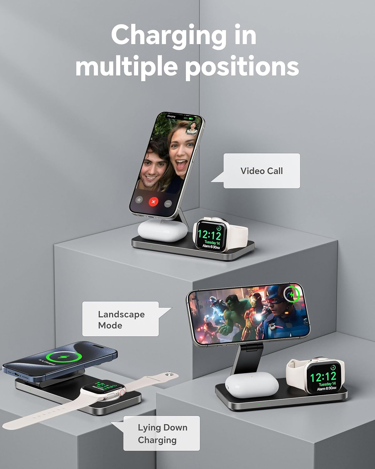 MagPad | 3-in-1 Wireless Charging Station