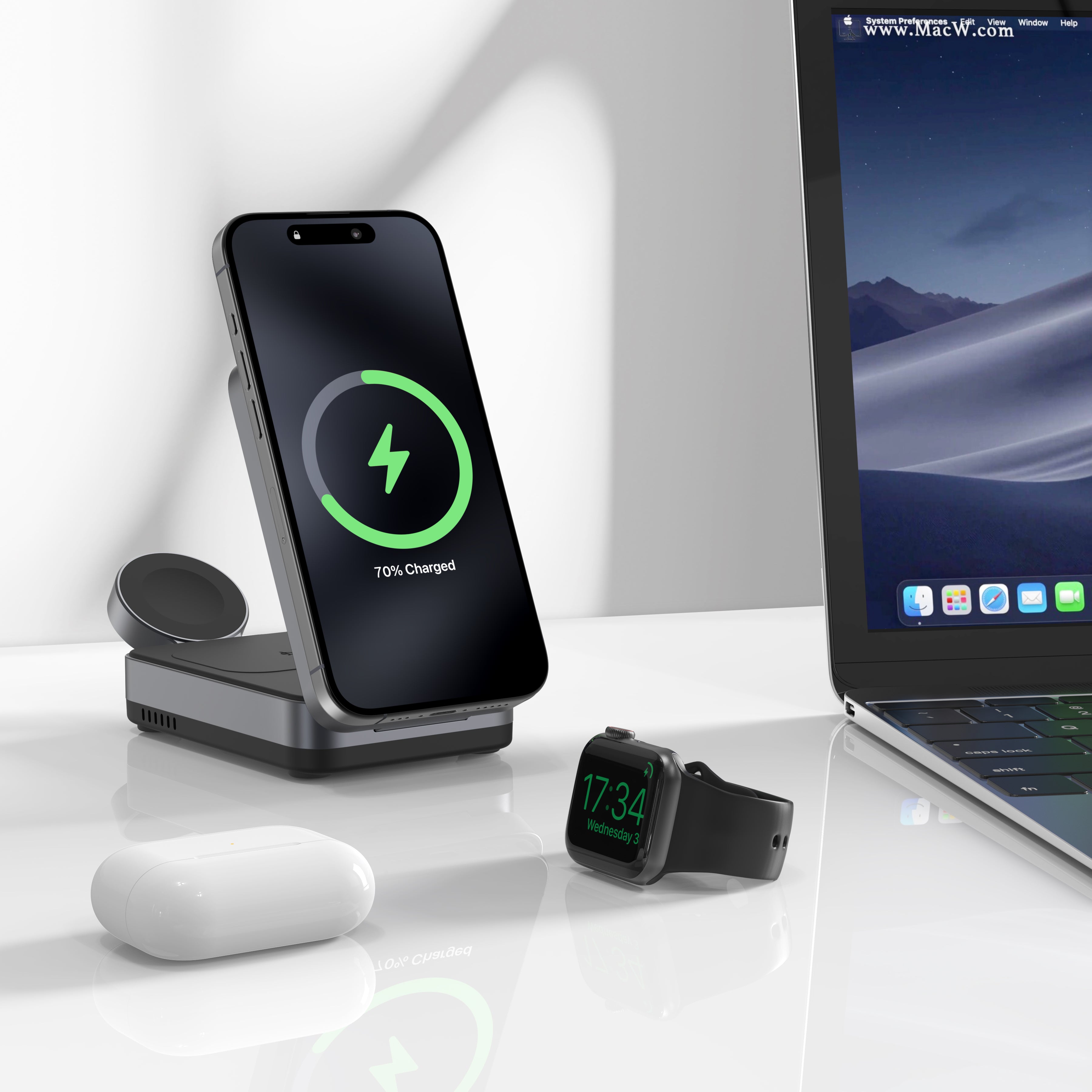 Flexi Pro | 3-in-1 Magnetic Wireless Charger (Qi2 Certified)