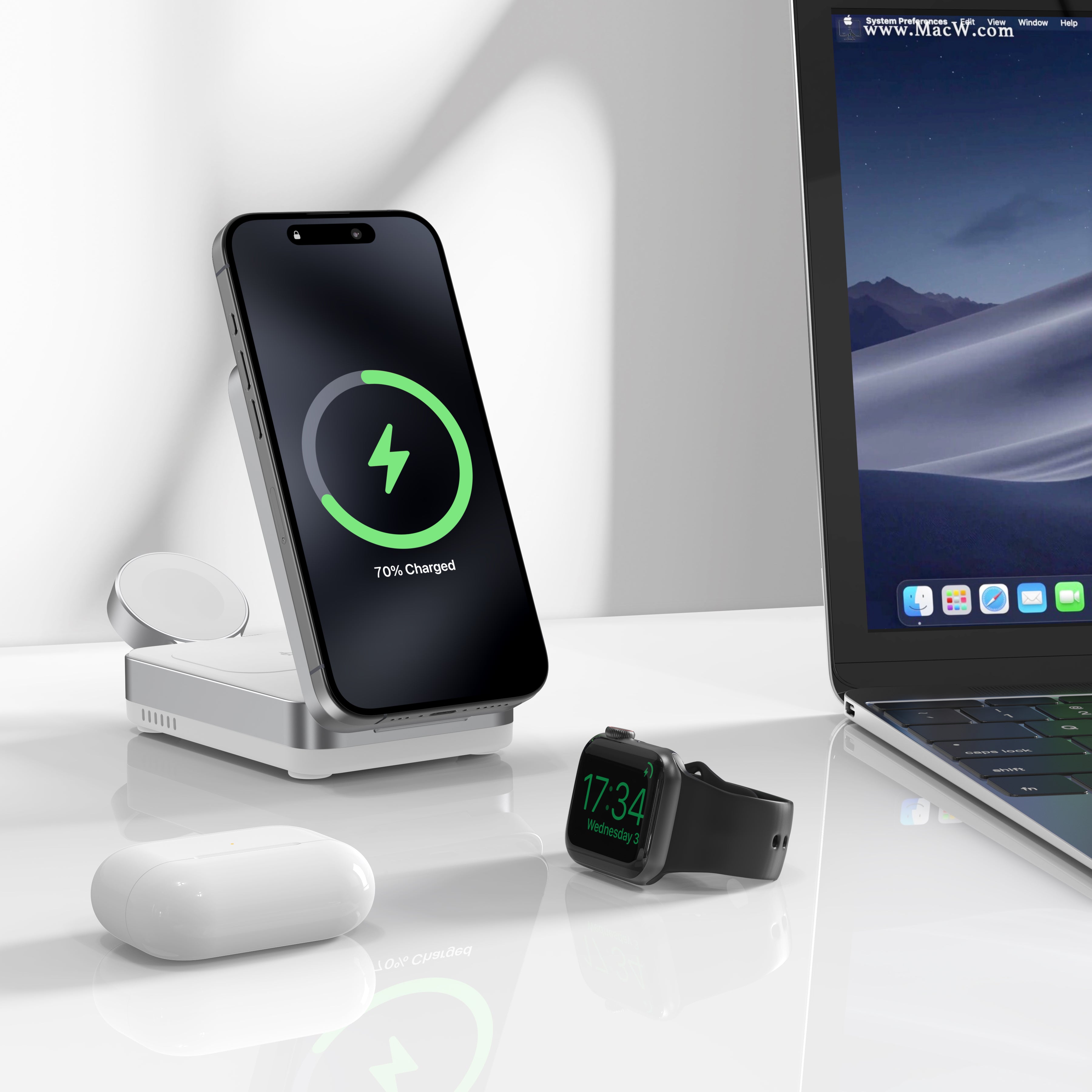 Flexi Pro | 3-in-1 Magnetic Wireless Charger (Qi2 Certified)