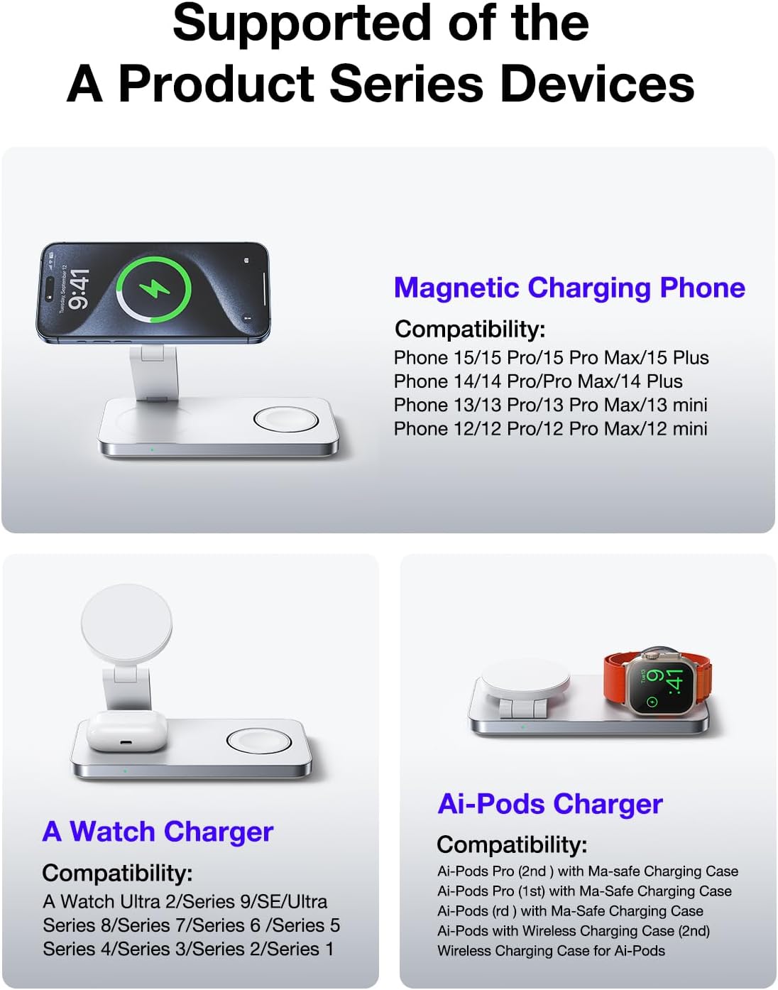 MagPad | 3-in-1 Wireless Charging Station
