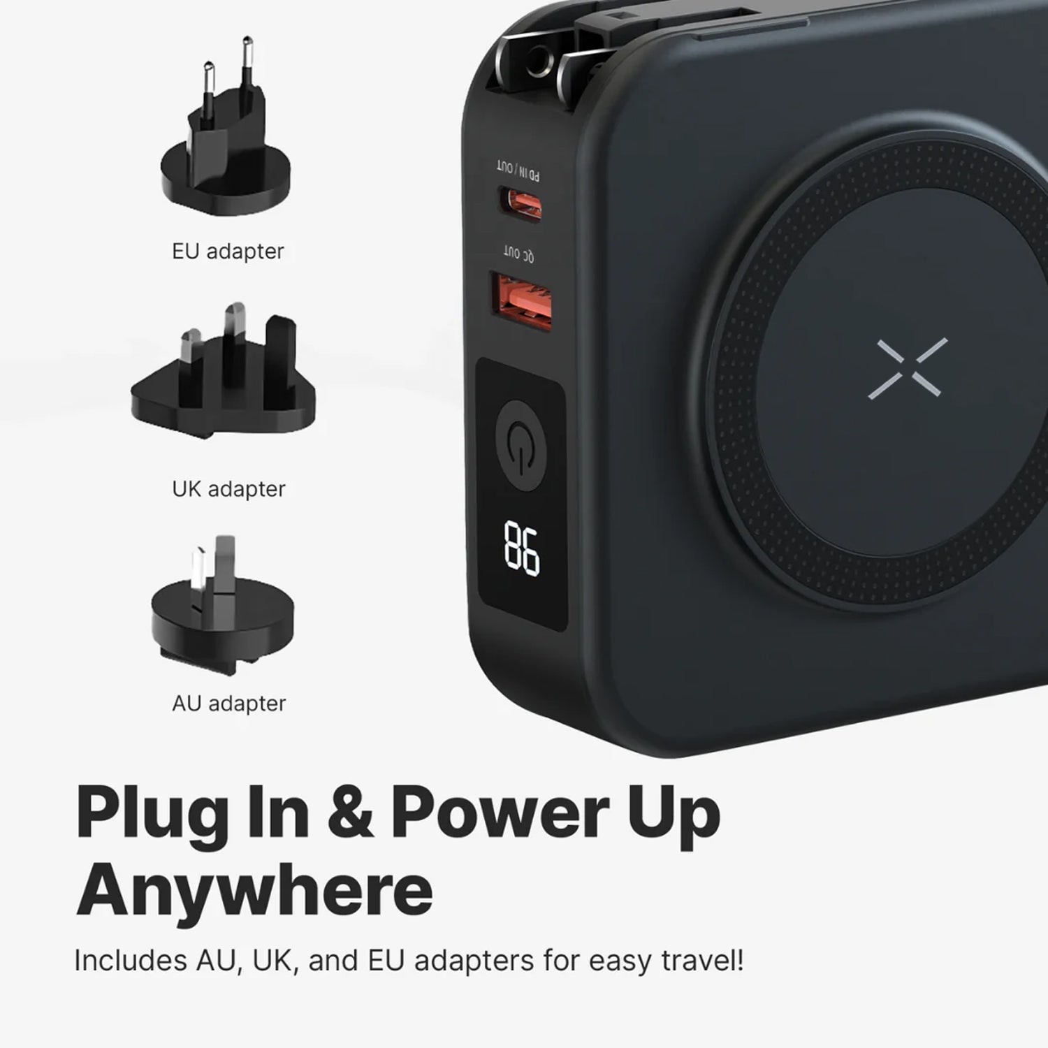 ChargeMax | 5-in-1 Wall Charger with 10000mAh Power Bank