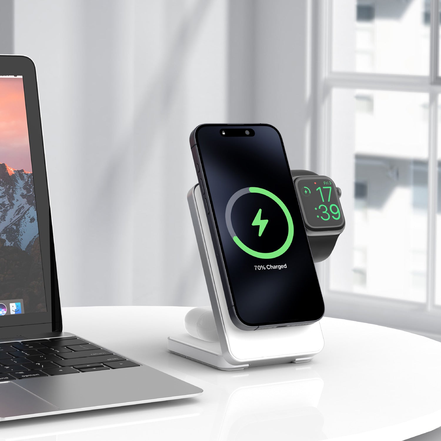 Foldi | 3-in-1 Foldable Wireless Charging Stand (Qi2 Certified)