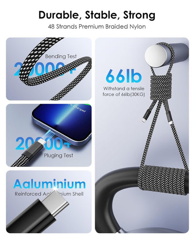 SKEGIC Flat MagCable USB-C to USB-C Cable 240W (3 ft)
