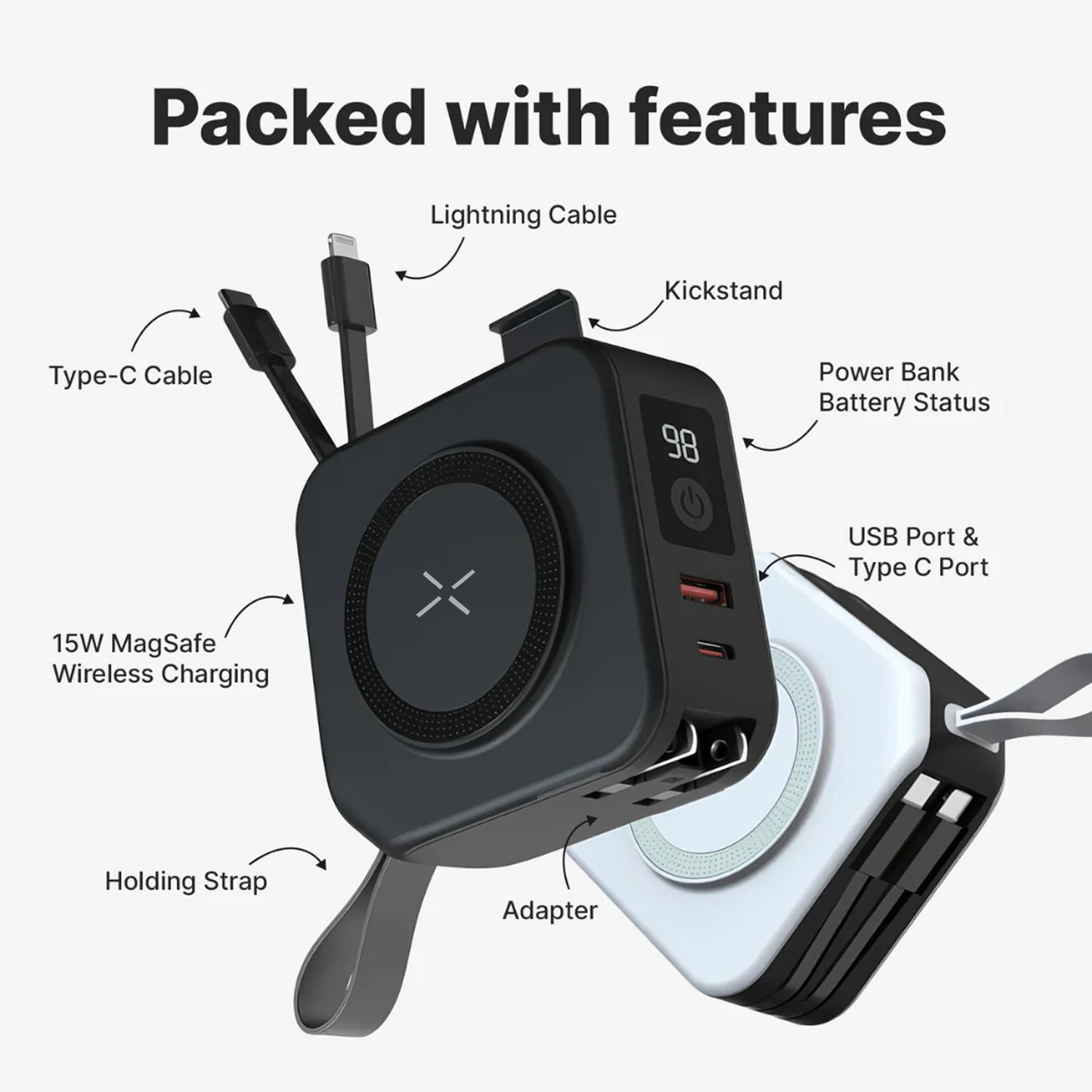 ChargeMax | 5-in-1 Wall Charger with 10000mAh Power Bank