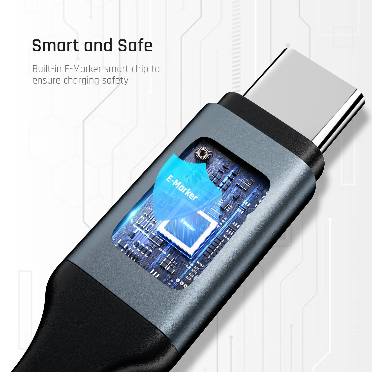 Magcable | Câble magnétique USB-C vers USB-C 100 W (jusqu'à 2 m)