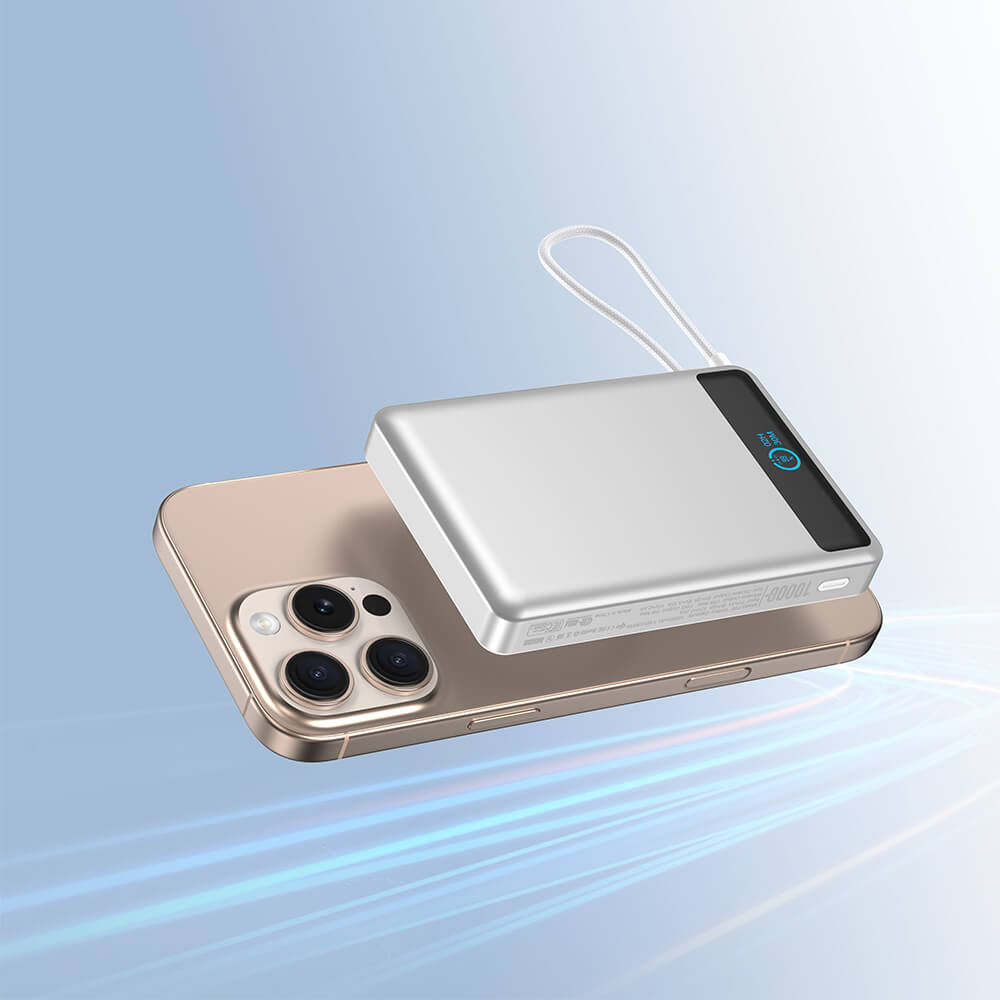 SKEGIC MagFold Magnetic Wireless Power Bank (10000mAh, Qi2 15W, MagSafe-compatible)