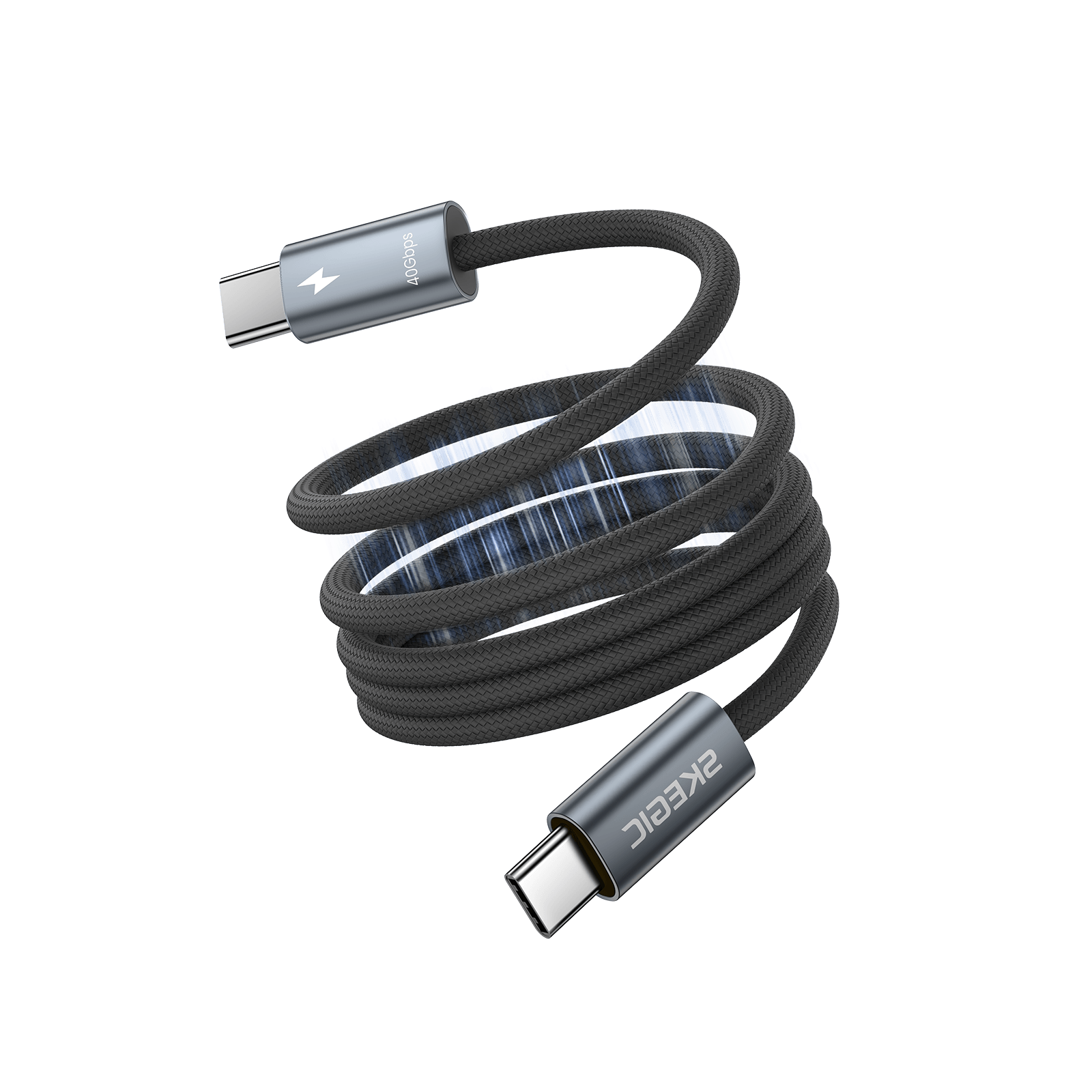 SKEGIC MagCable USB4 USB-C to USB-C Cable (3 ft, 240W, 40 Gbps)