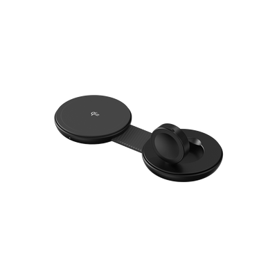 SKEGIC OntheGo 2-in-1 Portable Magnetic Wireless Charger (Qi2 15W, MagSafe-Compatible)