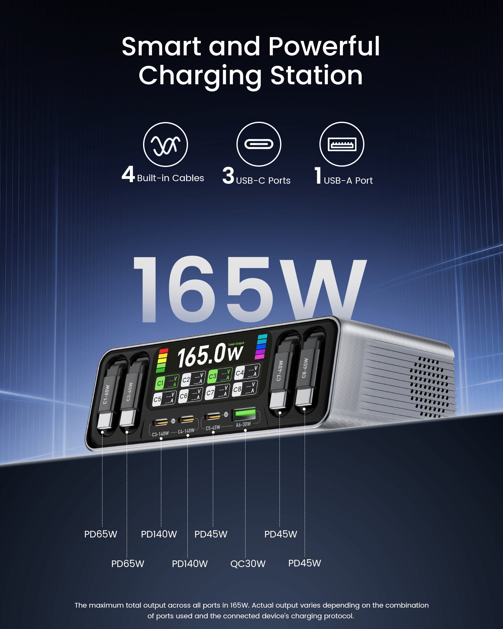 SKEGIC Pilot 165W Smart Desktop Charging Station