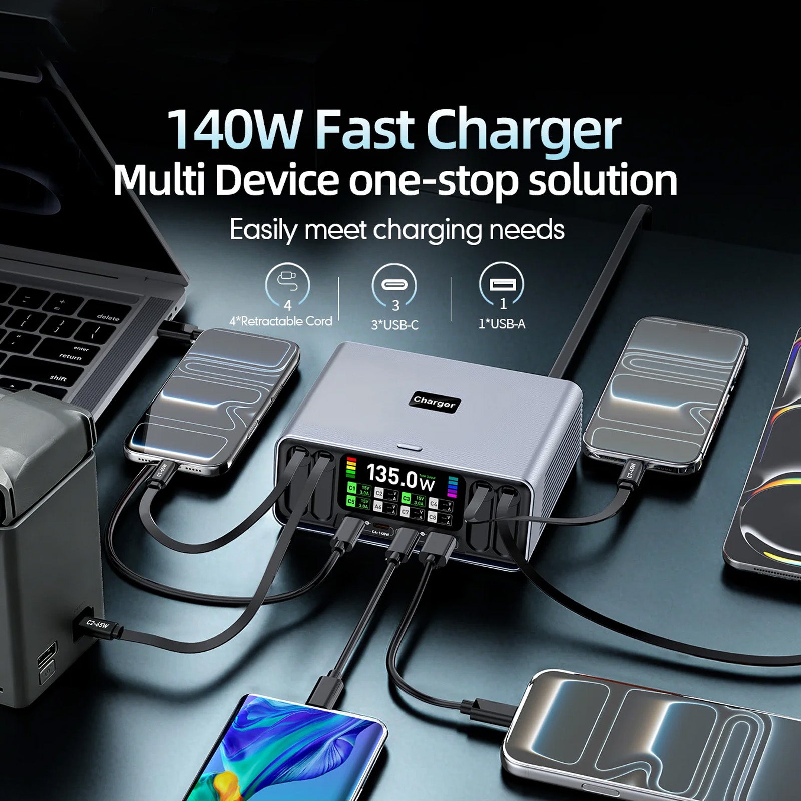SKEGIC Pilot 165W Smart Desktop Charging Station
