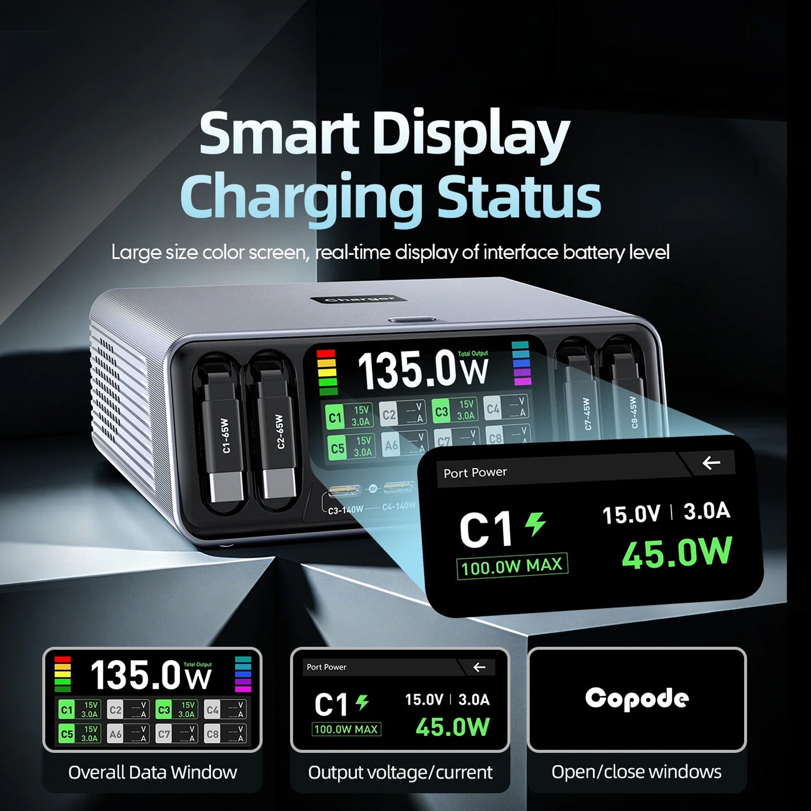 SKEGIC Pilot 165W Smart Desktop Charging Station