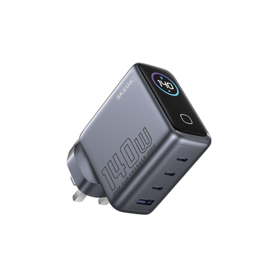 SKEGIC Pilot Pro 140W 4-Port GaN Charger (Smart Display, 4-in-1, 90° Foldable)