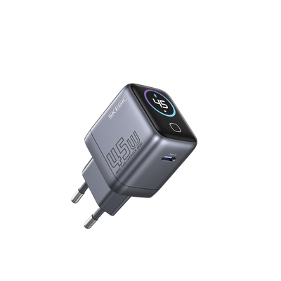 SKEGIC Pilot Mini USB-C Charger (45W, Smart Display, 90° Foldable)