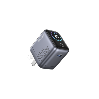 SKEGIC Pilot Mini USB-C Charger (45W, Smart Display, 90° Foldable)