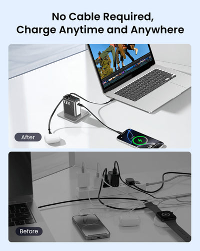 SKEGIC Pilot Travel Retractable GaN Charger (3-in-1, 72W, GaN³)