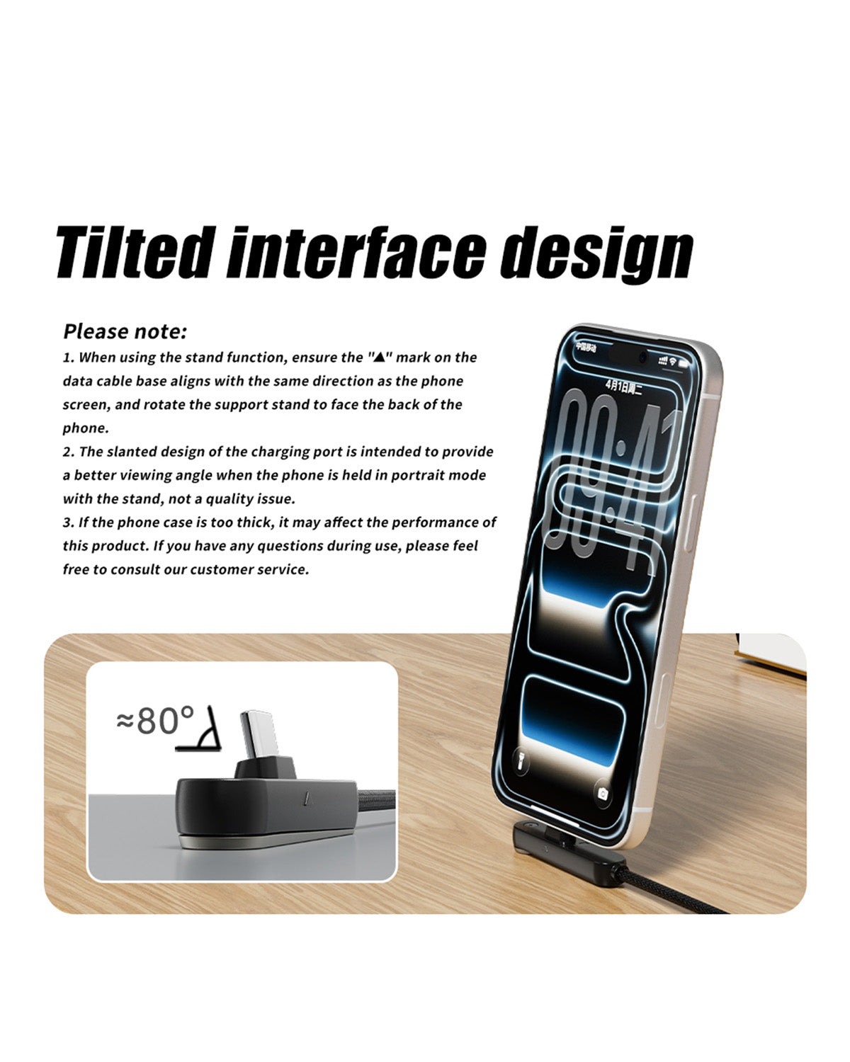 KickCable 3.0 | 2-in-1 Stand Charging Cable (1.5m/4.9ft)