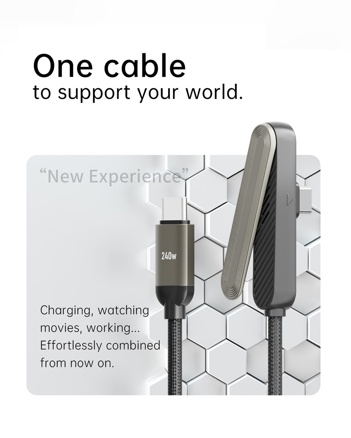 KickCable 3.0 | 2-in-1 Stand Charging Cable (1.5m/4.9ft)