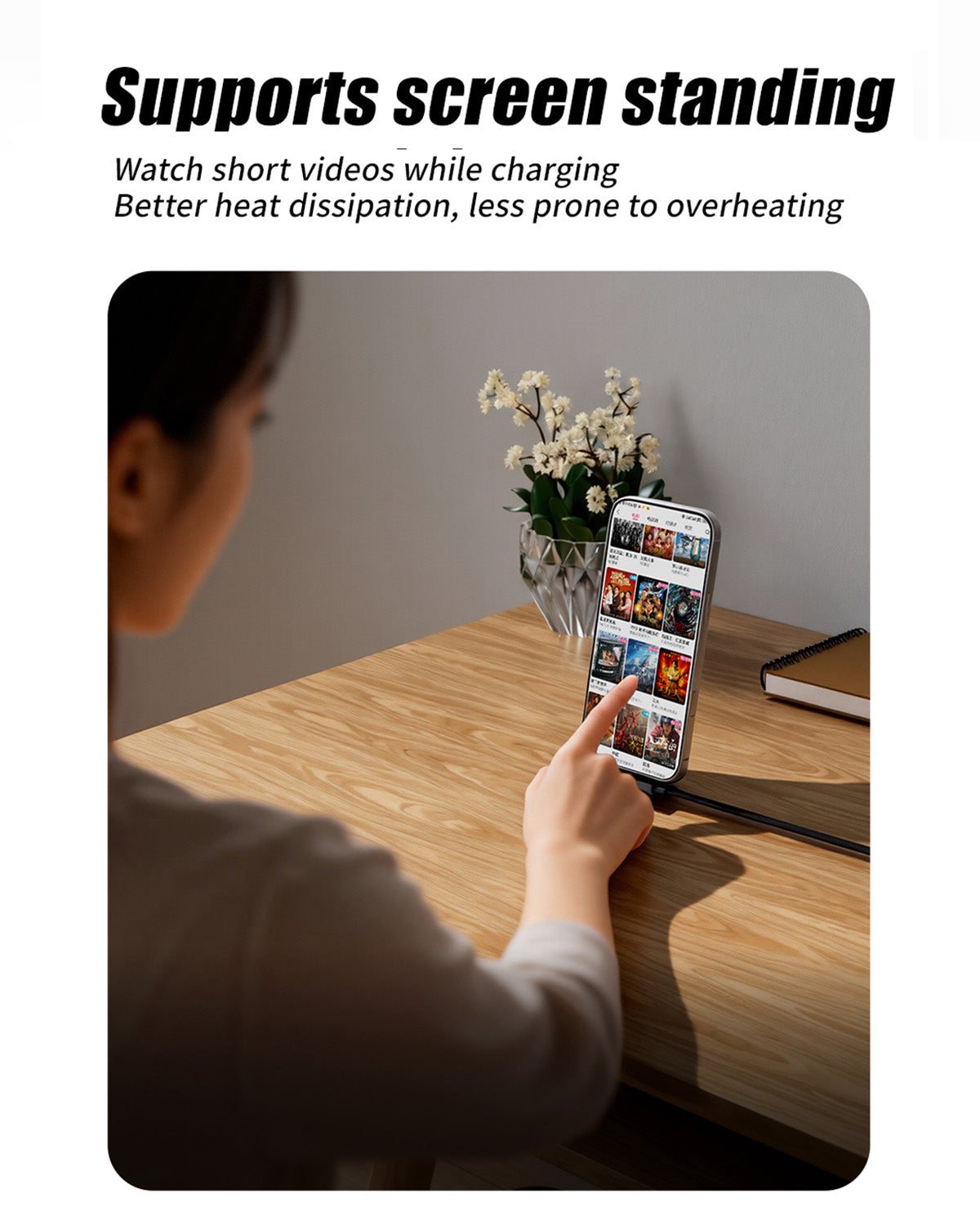 KickCable 3.0 | 2-in-1 Stand Charging Cable (1.5m/4.9ft)