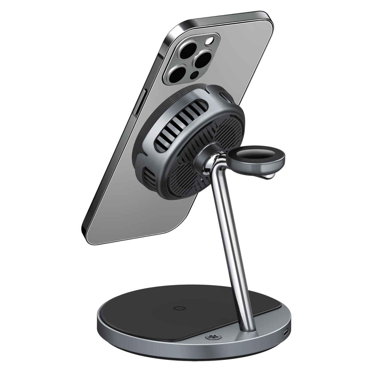 SKEGIC AirCool 3-in-1 Magnetic Wireless Charging Stand (Qi2 25W, MagSafe-Compatible)