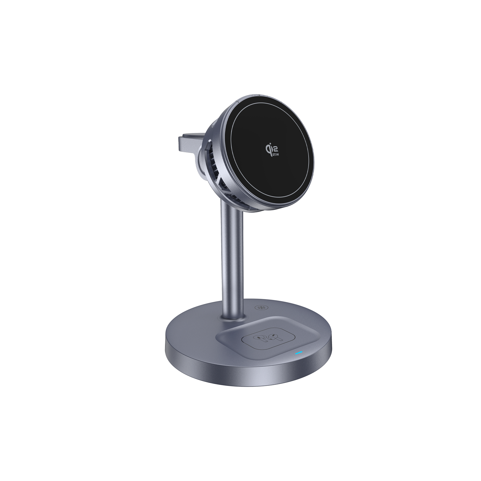 SKEGIC AirCool 3-in-1 Magnetic Wireless Charging Stand (Qi2 25W, MagSafe-Compatible)