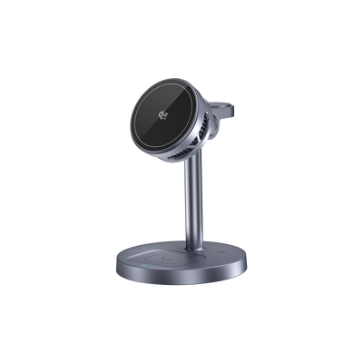 SKEGIC AirCool 3-in-1 Magnetic Wireless Charging Stand (Qi2 25W, MagSafe-Compatible)