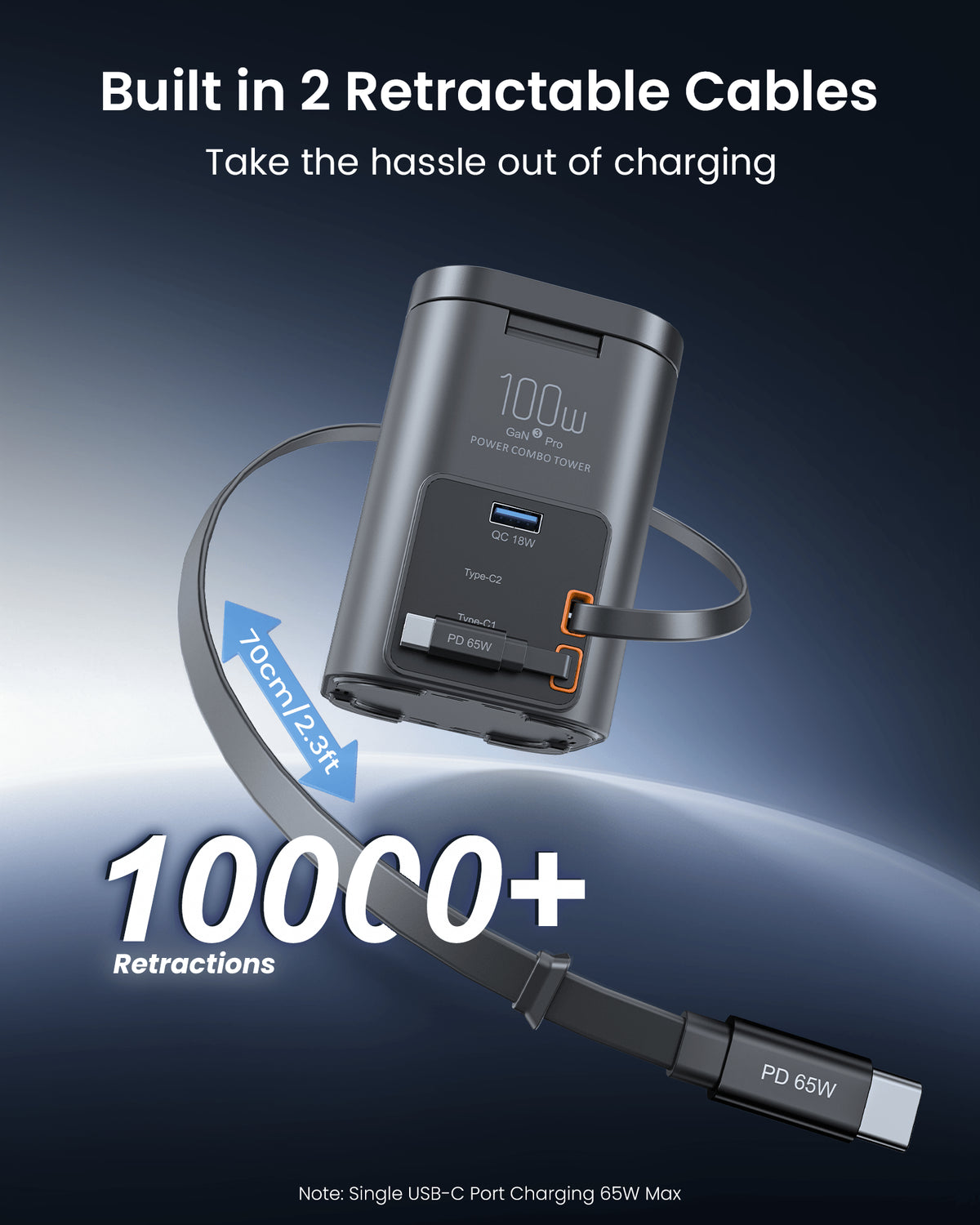 SKEGIC Nexus Pro 100W GaN Charging Station with 25W Wireless Charging