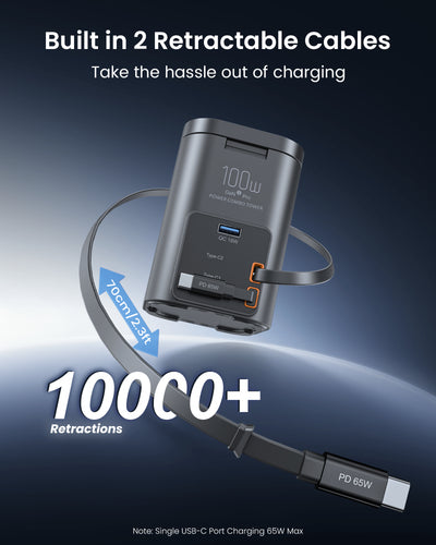 SKEGIC Nexus Pro 100W GaN Charging Station with 25W Wireless Charging